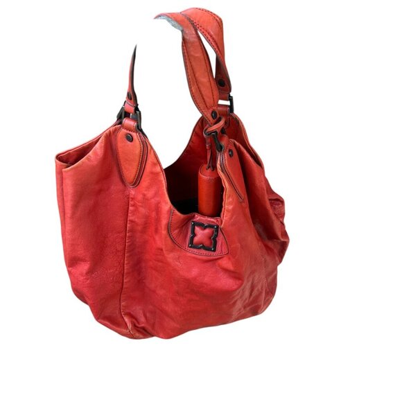 BCBGMaxAzria Orange Leather Large Hobo Shoulder Bag - Picture 3 of 12